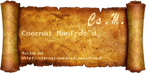 Csernai Manfréd névjegykártya
